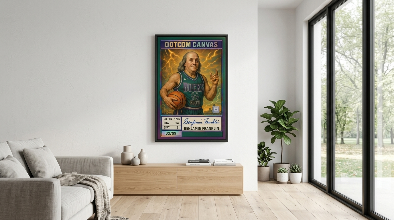 3467 Benjamin Franklin canvas banner