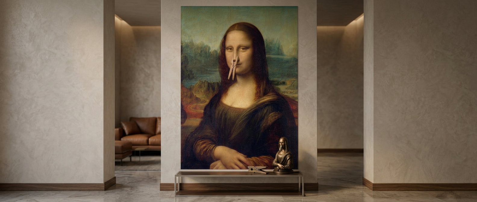 DOTCOMCANVAS Mona Lisa 2 for Toilett Poster Banner