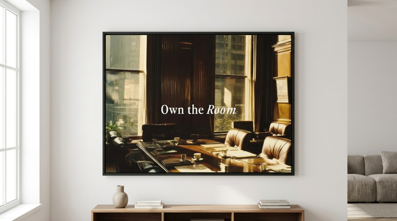 3497 Own the Room canvas banner