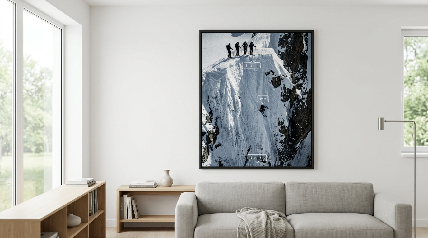 3508 Me & Dreams canvas banner