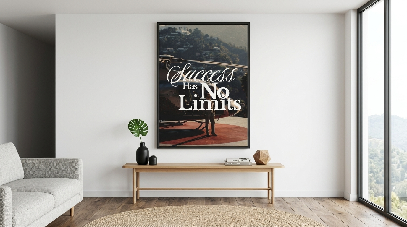 3513 Success has no limits canvas banner