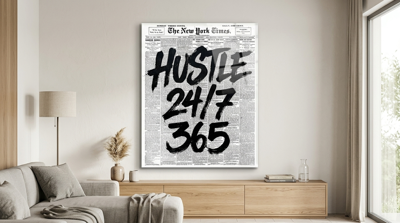 Hustle 24/7 Acryl Banner