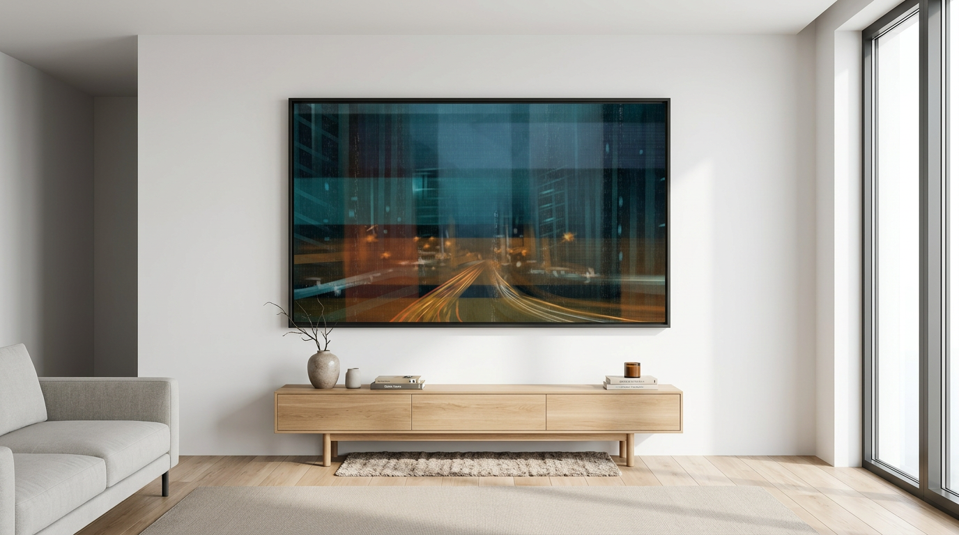 3540 City Rhythm of Light canvas banner