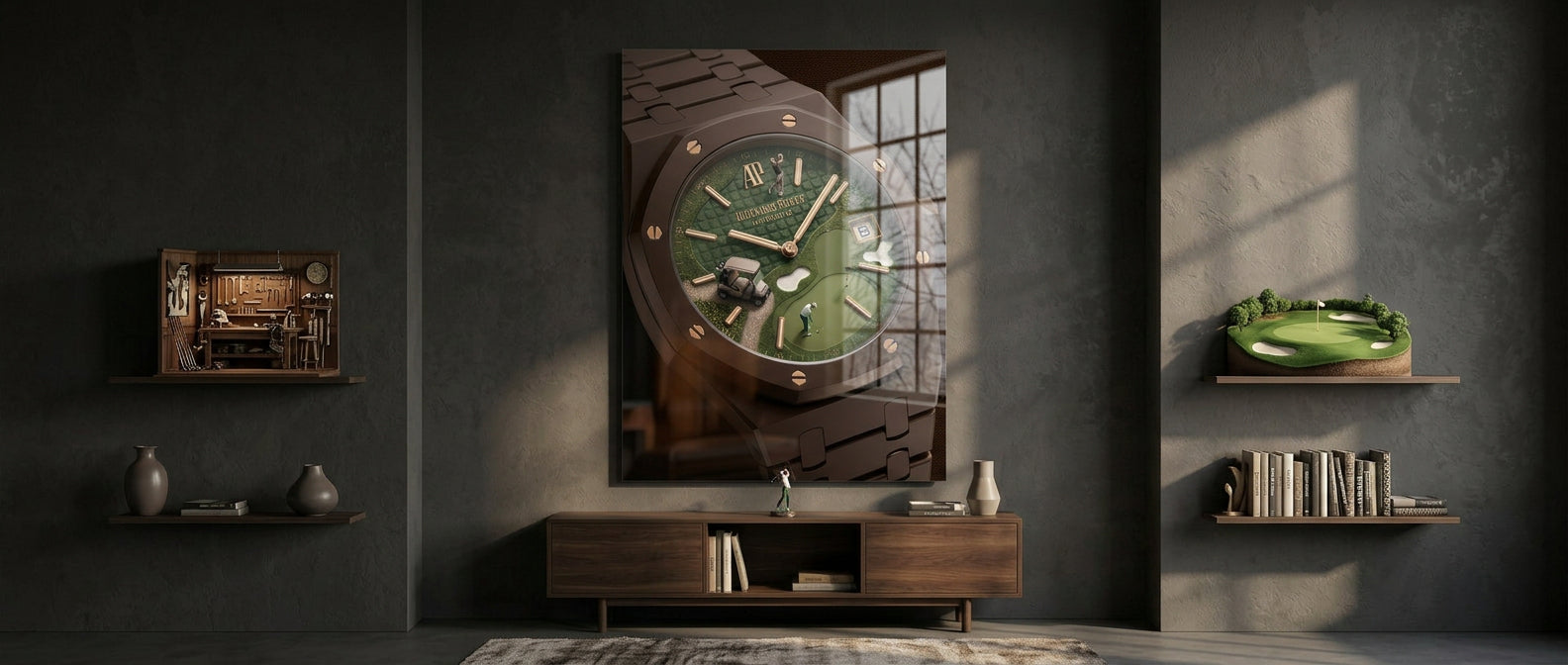 Luxury Timepiece – Golf Acrylglasbild Banner