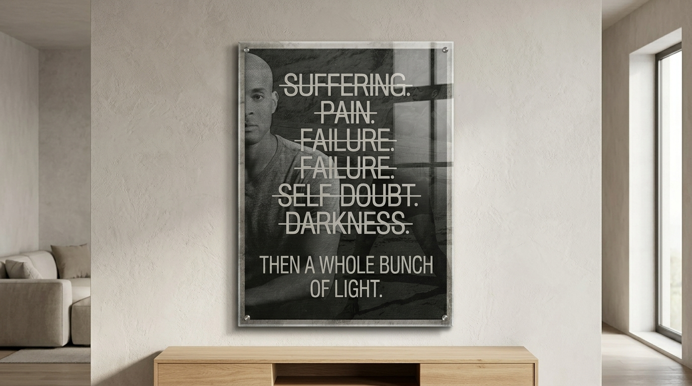Goggins Mindset Acryl Banner