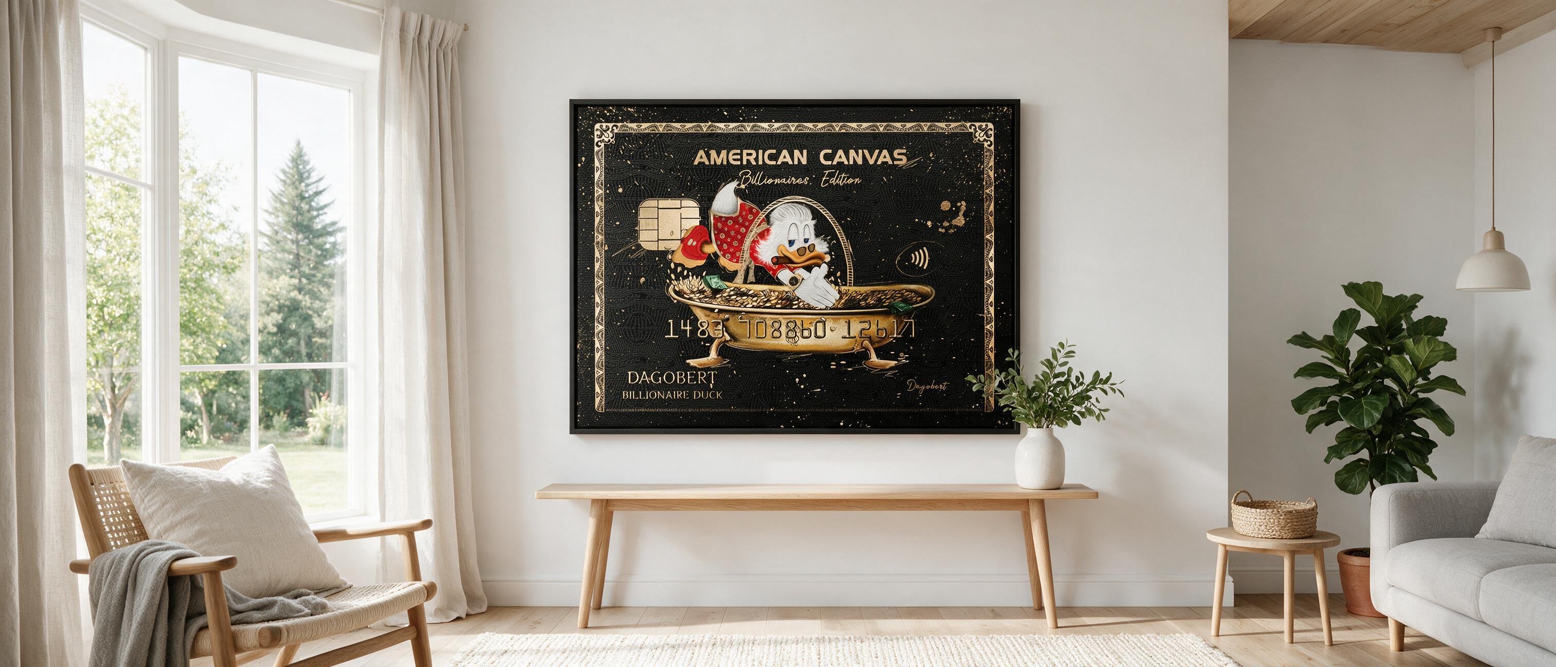 DOTCOMCANVAS Leinwandbild American Canvas Billionaires Edition im Wohnraum