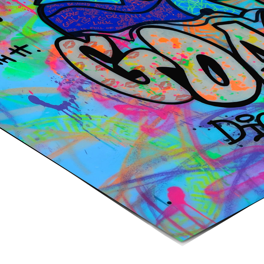 Eckdetail des Posters Goal Digger Duck