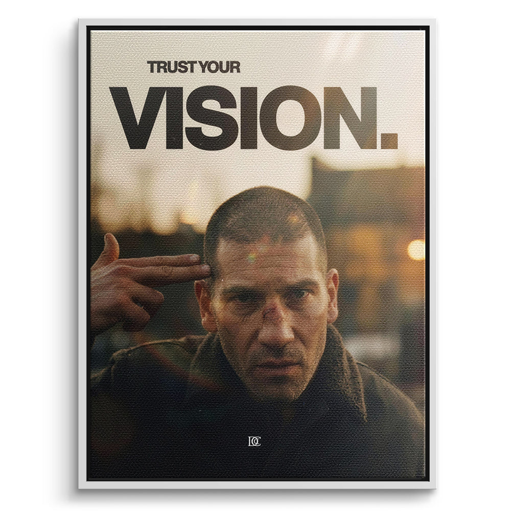DOTCOMCANVAS Leinwandbild Trust Your Vision im weißen Premium-Rahmen