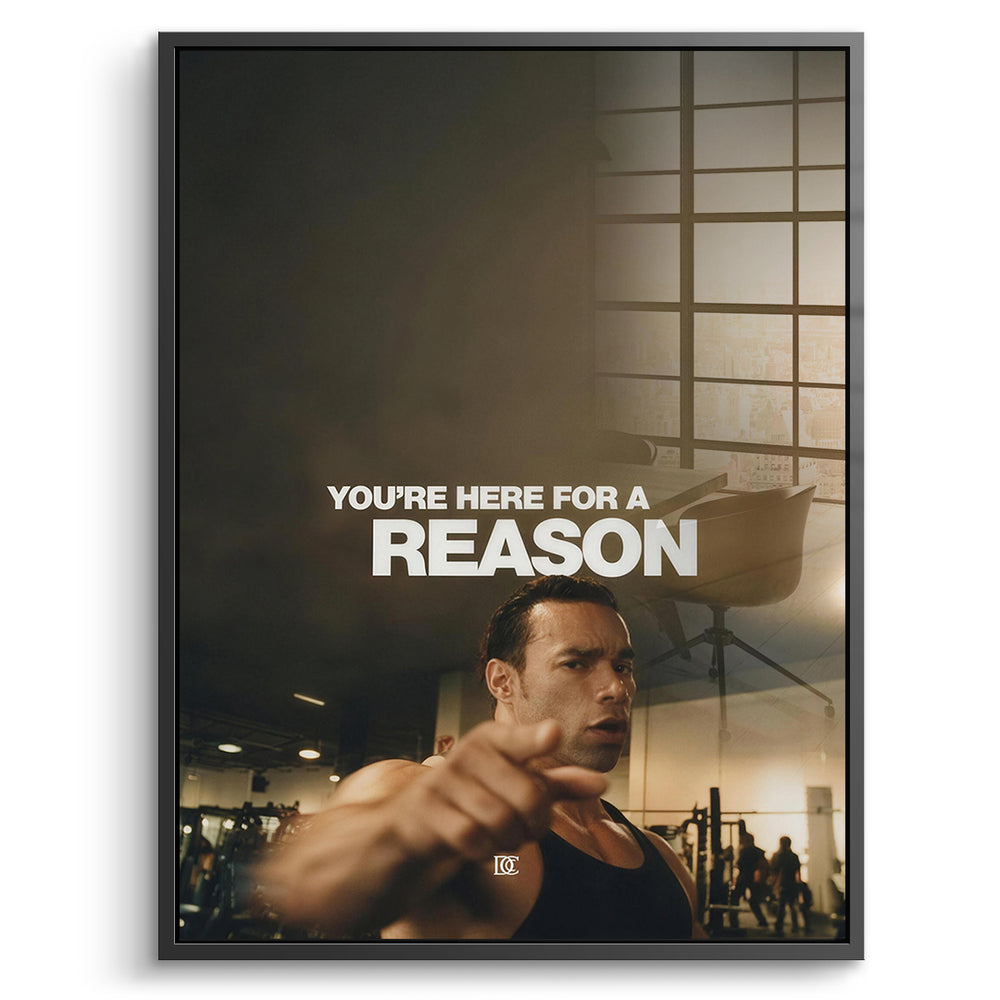 DOTCOMCANVAS Acrylglasbild You're Here For A Reason im schwarzen Premium-Rahmen