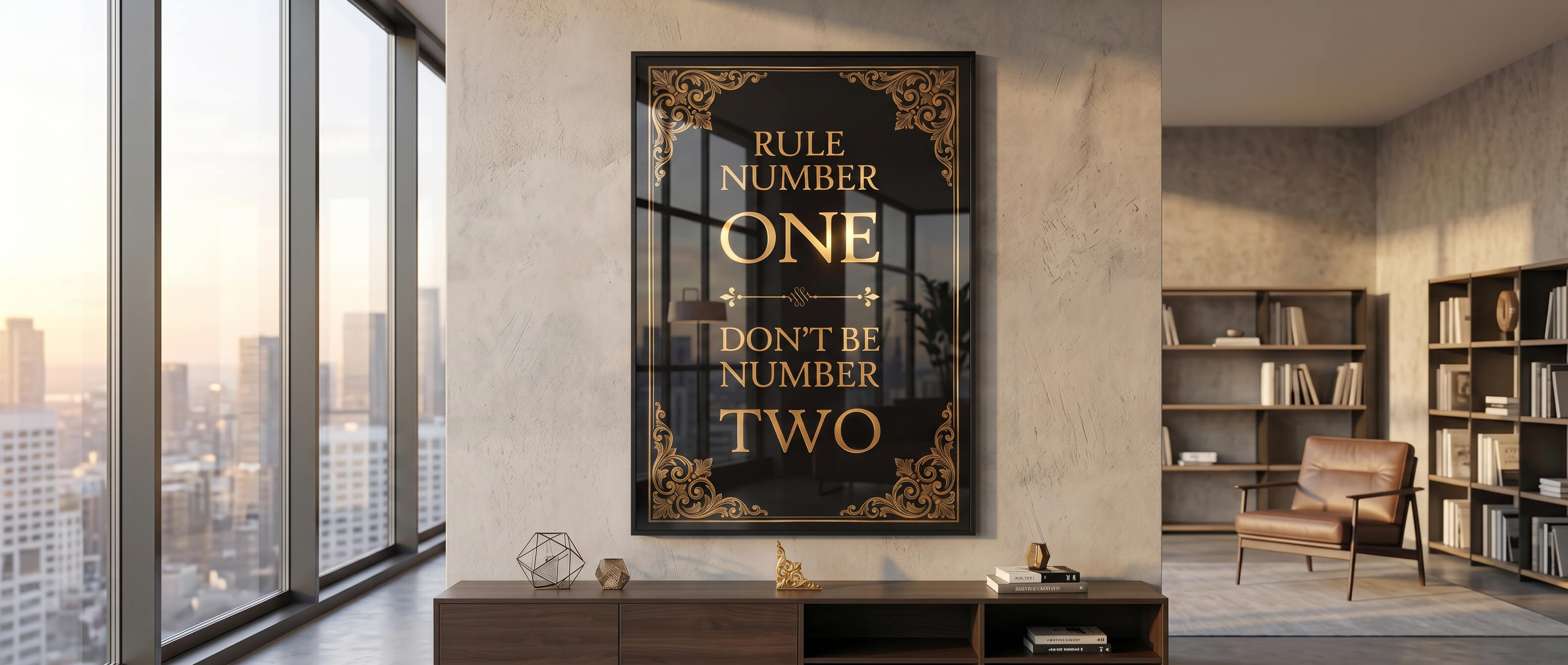 Rule Number One Acryl Banner