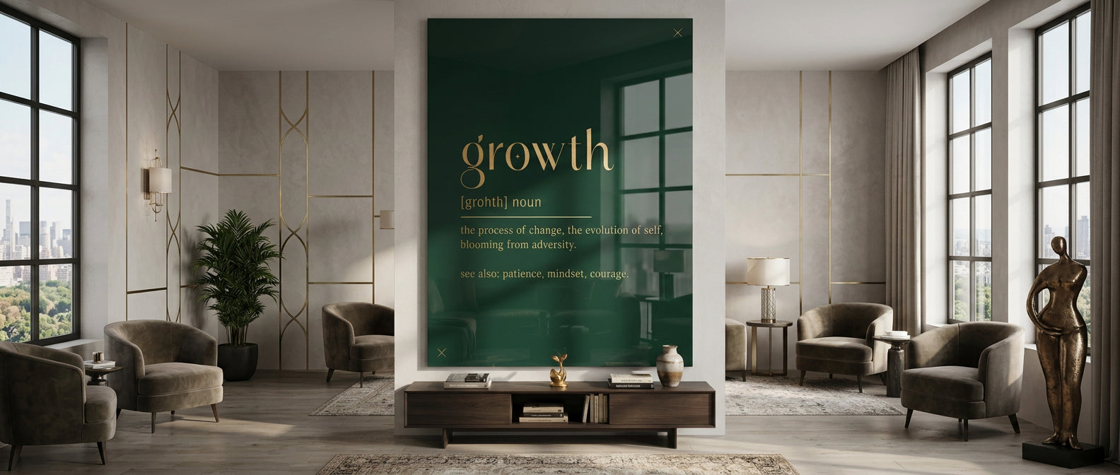 DOTCOMCANVAS Growth Acrylglasbild Website Banner