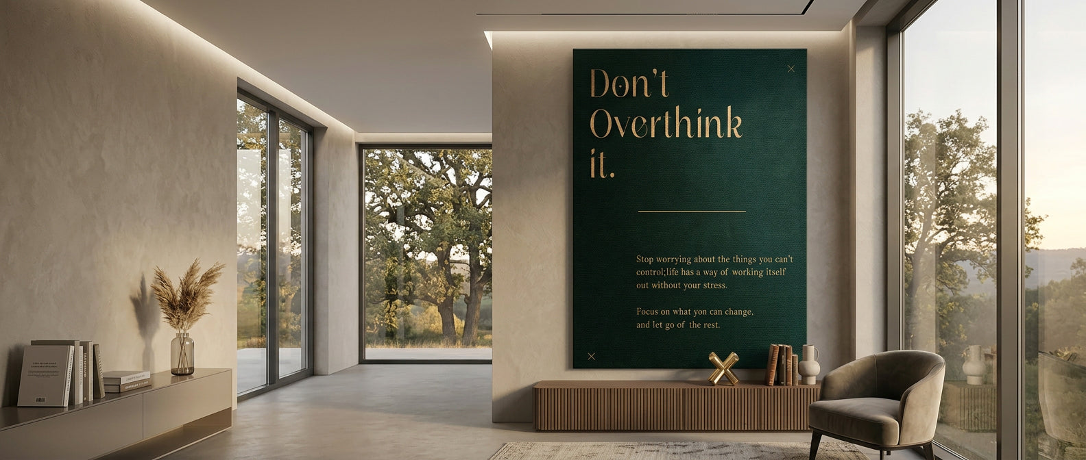 DOTCOMCANVAS Leinwandbild Don't Overthink it. Banner