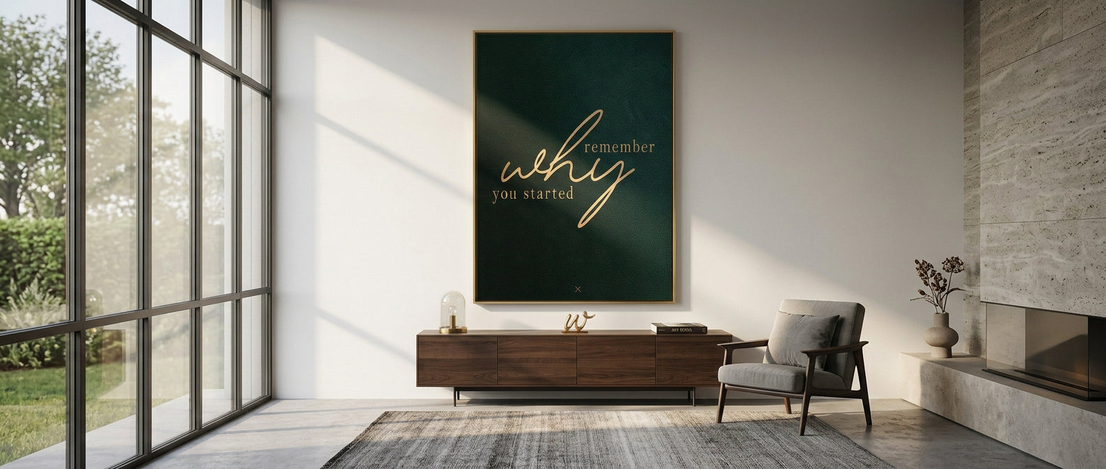 Remember WHY Leinwandbild Banner