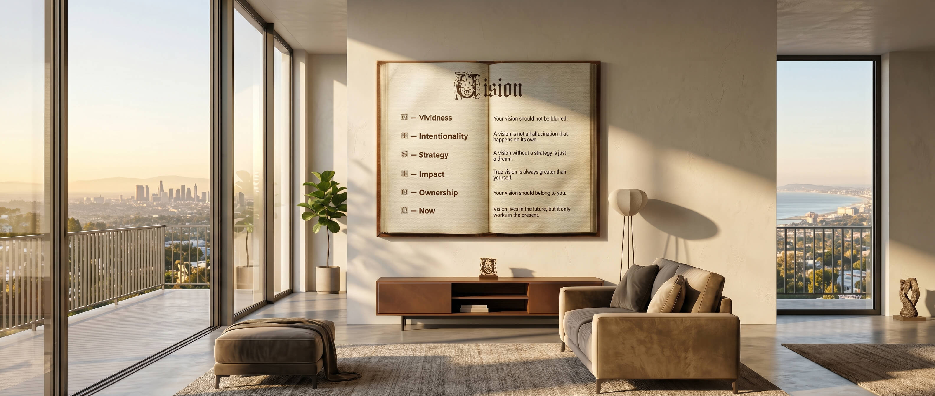 Vision Book Leinwandbild Banner