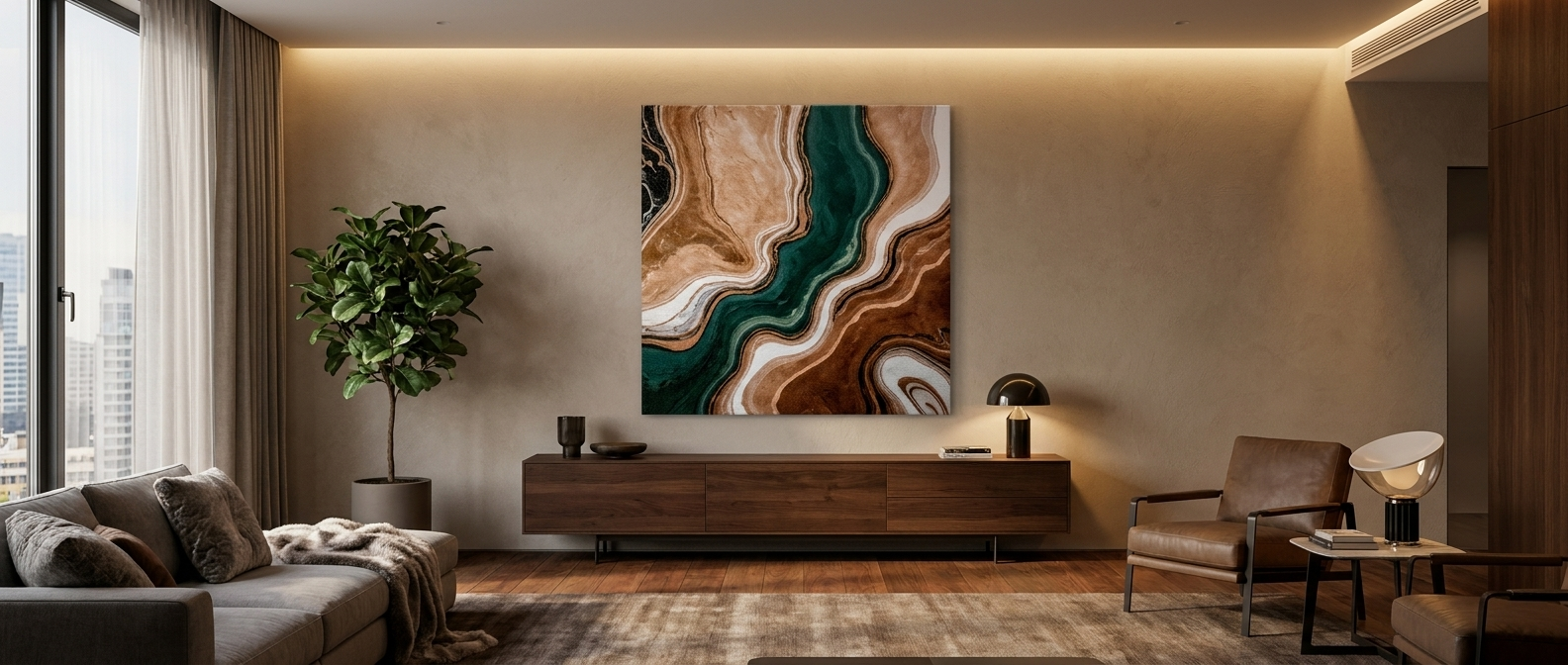 DOTCOMCANVAS Captivating Currents Leinwandbild Banner