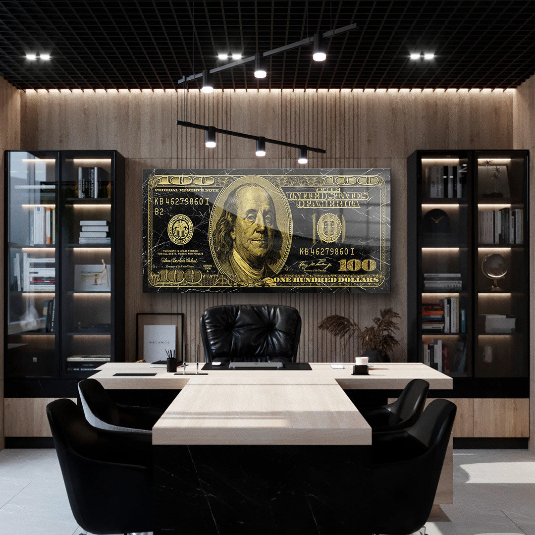 DOTCOMCANVAS 24K Feingold Bild Golden Dollar - 24K Feingold