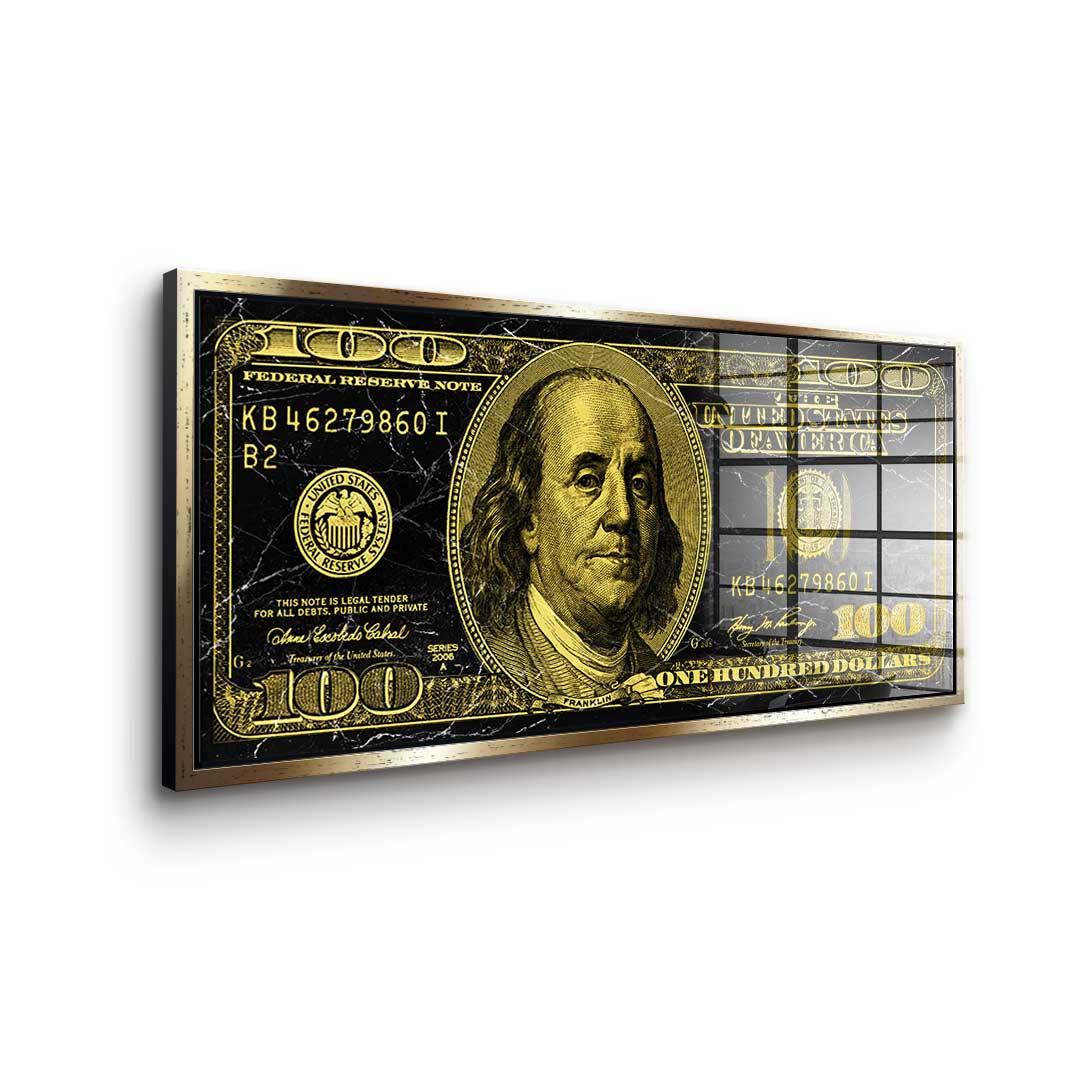 DOTCOMCANVAS 24K Feingold Bild Golden Dollar - 24K Feingold