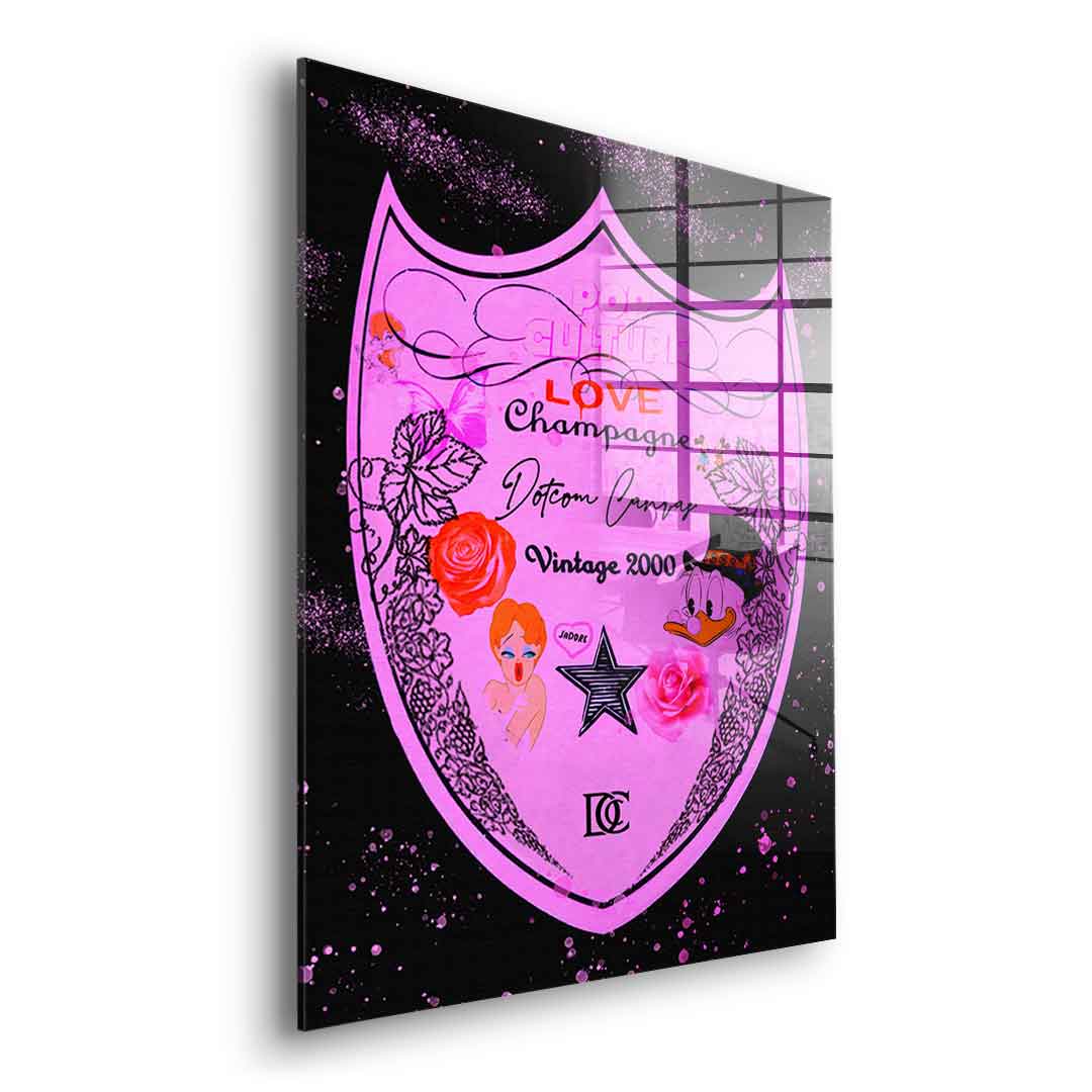 LOVE CHAMPAGNE - Acrylglas