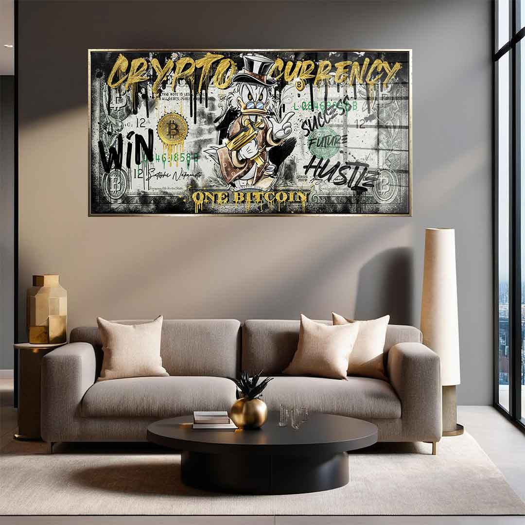 DOTCOMCANVAS 24K Feingold Bild CRYPTO DUCK - 24K Feingold