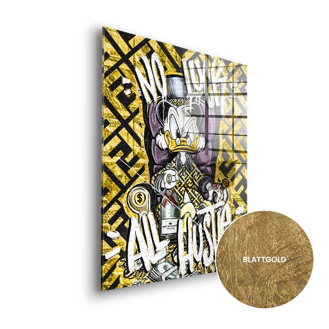 DOTCOMCANVAS 24K Feingold Bild ALL HUSTLE DUCK - 24K Feingold