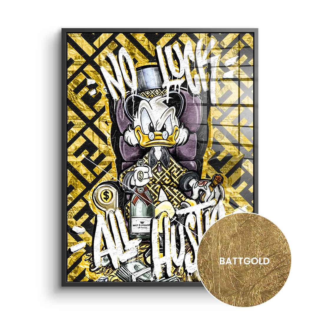 DOTCOMCANVAS 24K Feingold Bild ALL HUSTLE DUCK - 24K Feingold
