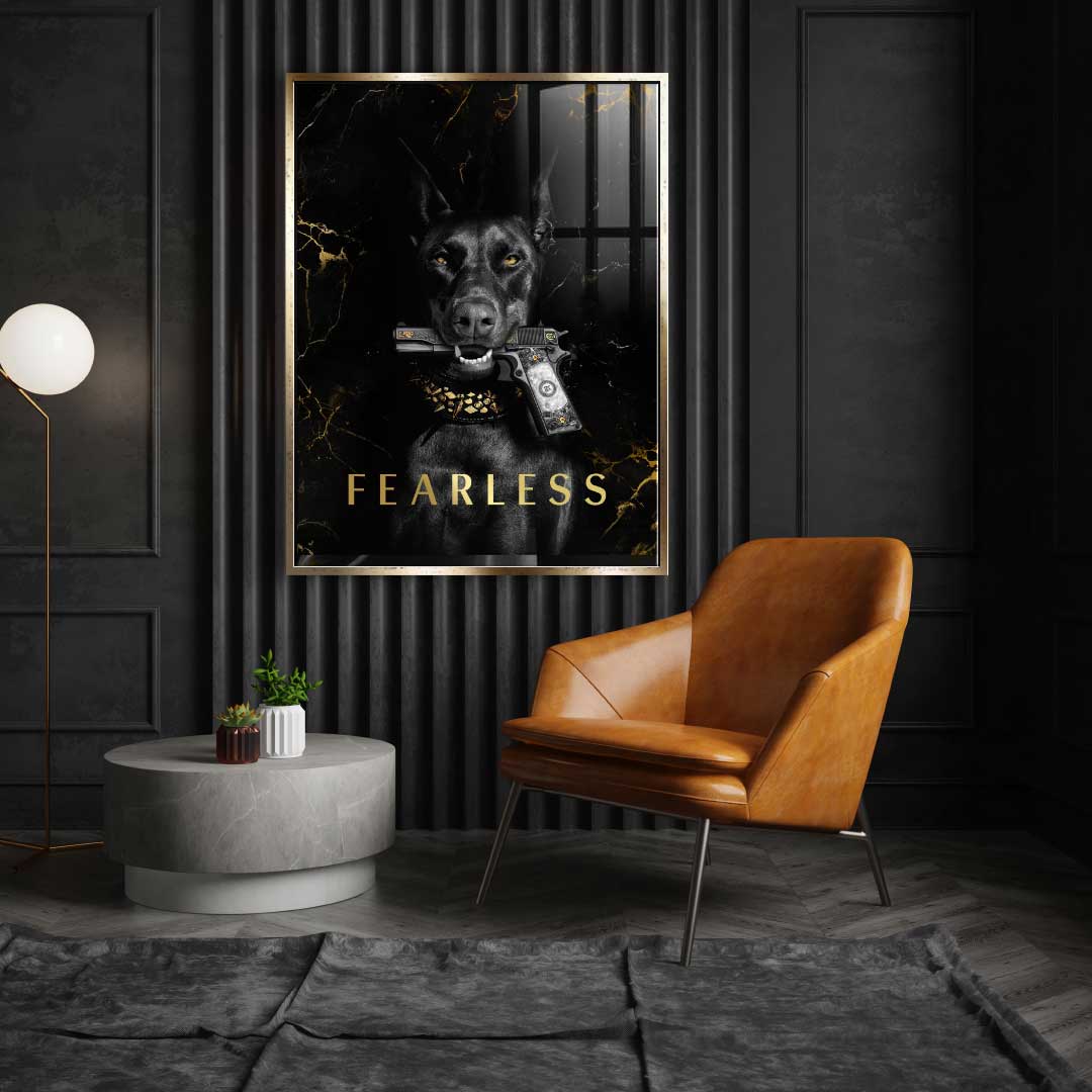 DOTCOMCANVAS 24K Feingold Bild Luxury Dog - 24K Feingold