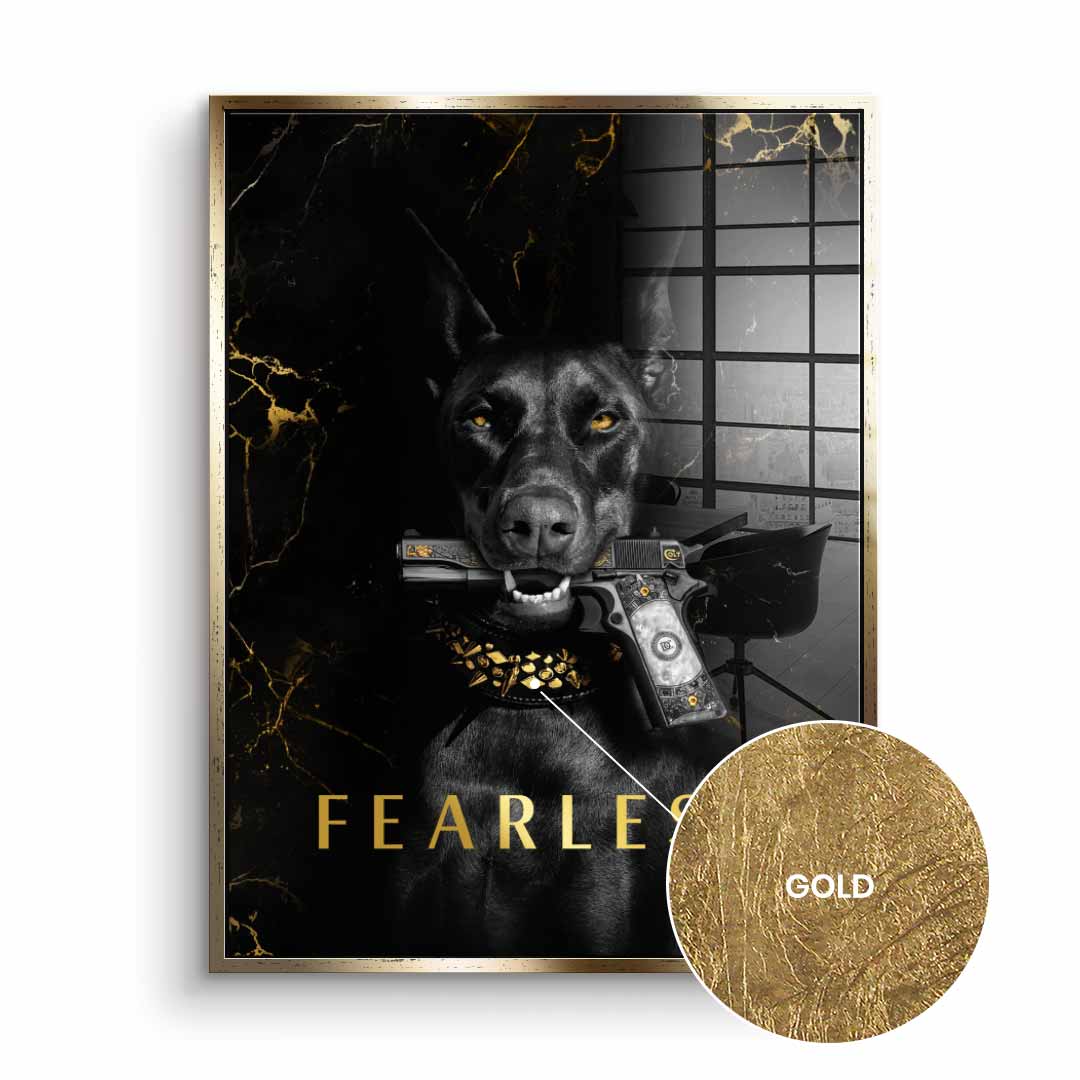 DOTCOMCANVAS 24K Feingold Bild Luxury Dog - 24K Feingold