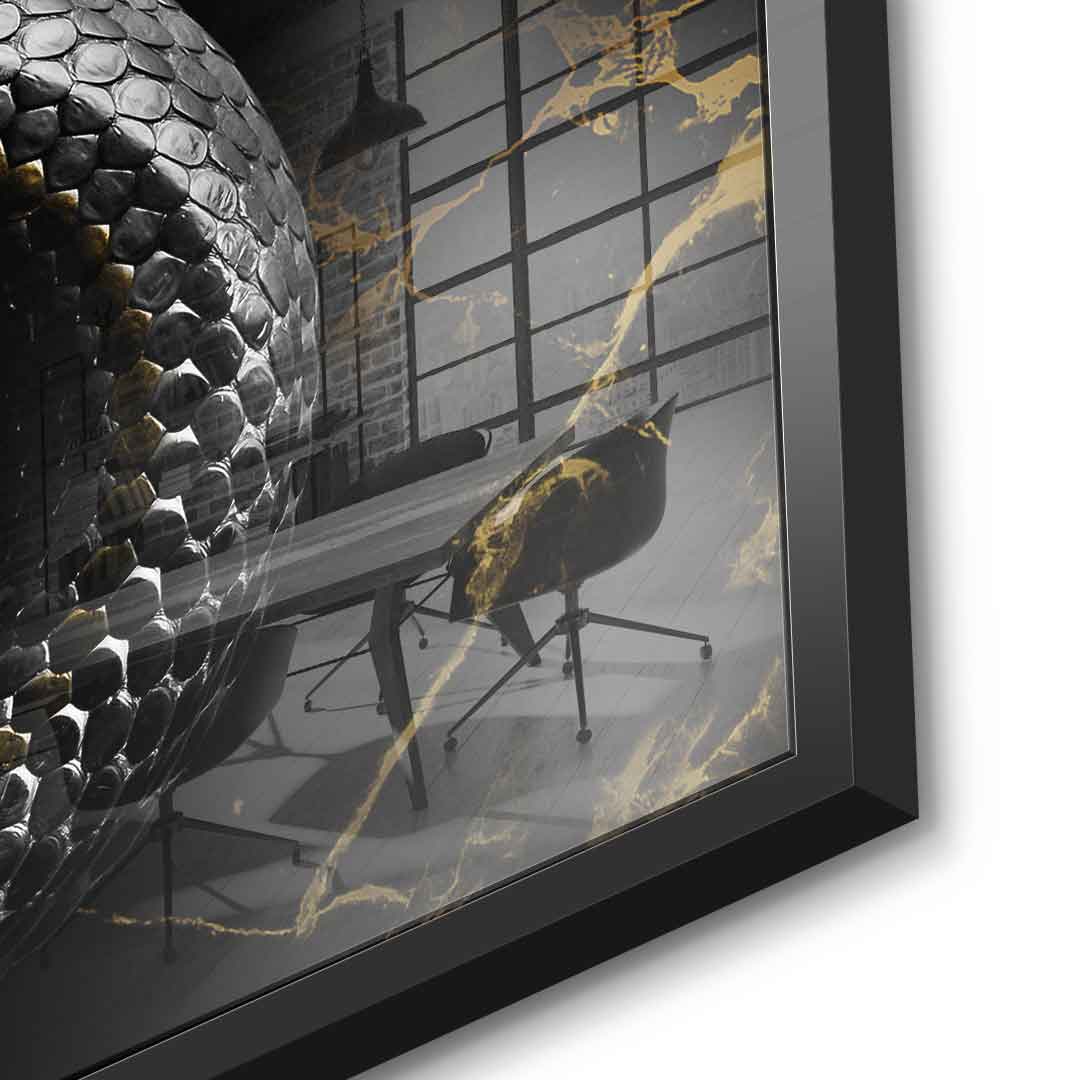 DOTCOMCANVAS 24K Feingold Bild Luxury Snake - 24K Feingold
