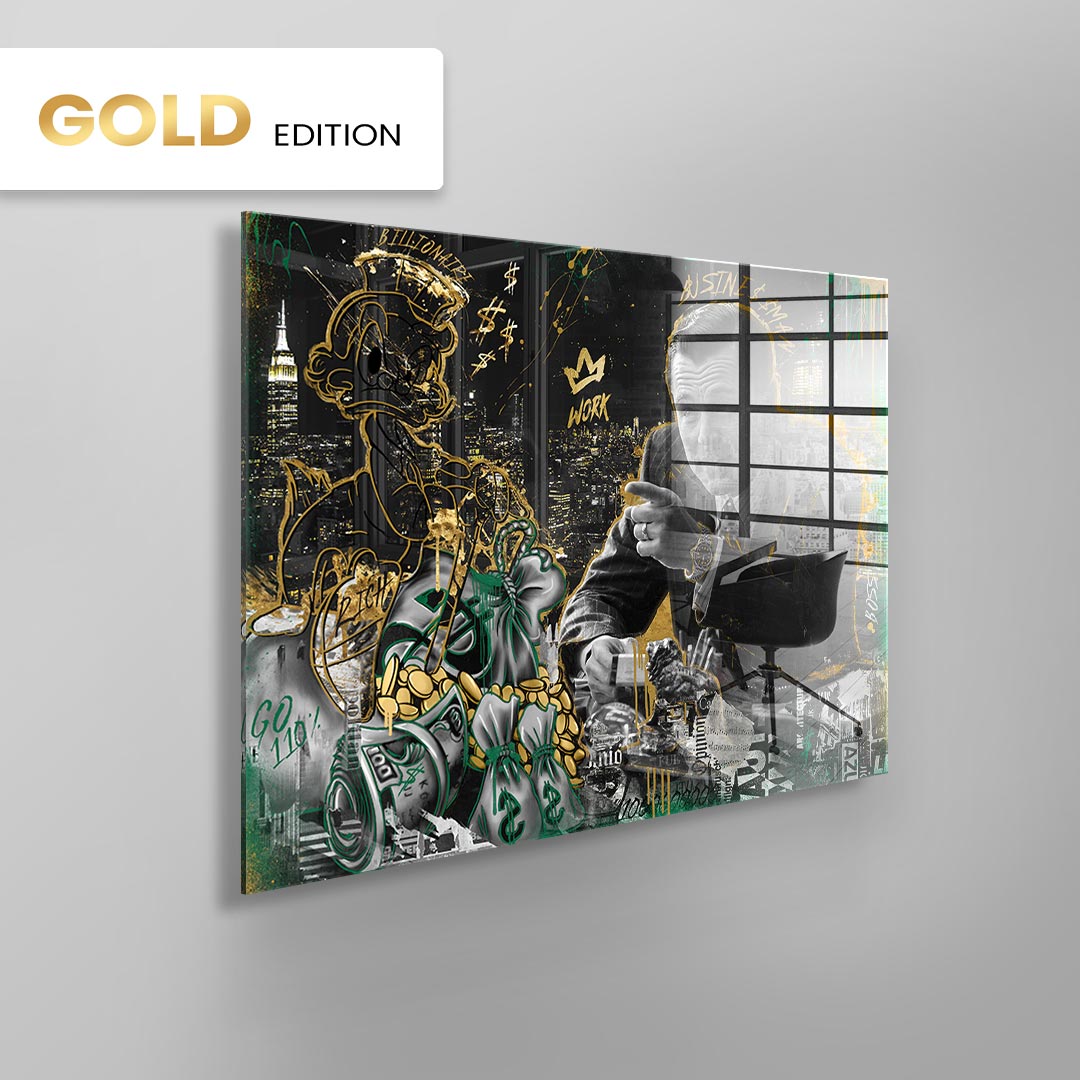 DOTCOMCANVAS 24K Feingold Bild BUSINE$$ MAN - 24K Feingold