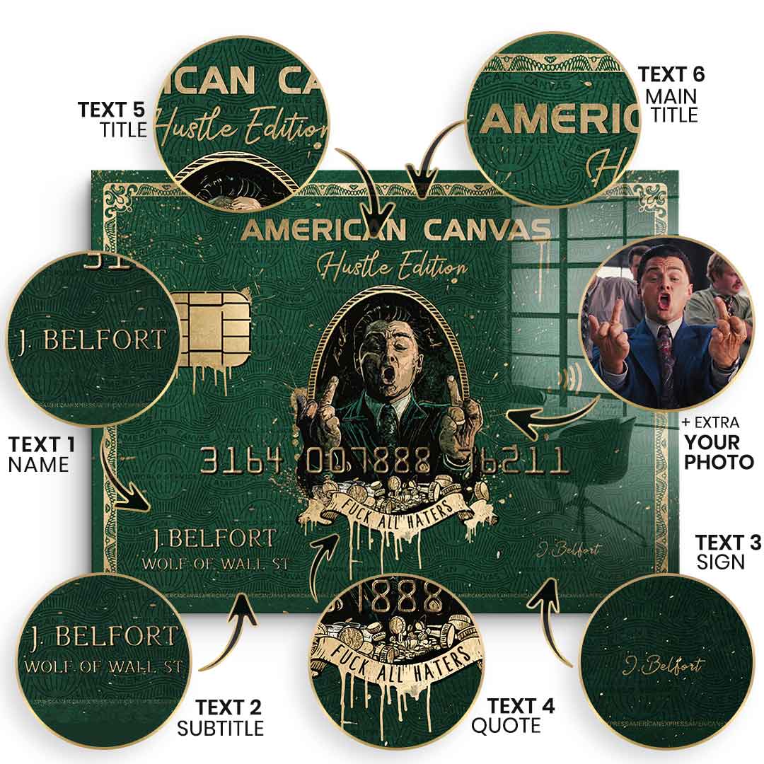 DOTCOMCANVAS 24K Feingold Bild Royal American Canvas - Personalisierbar - 24K Feingold