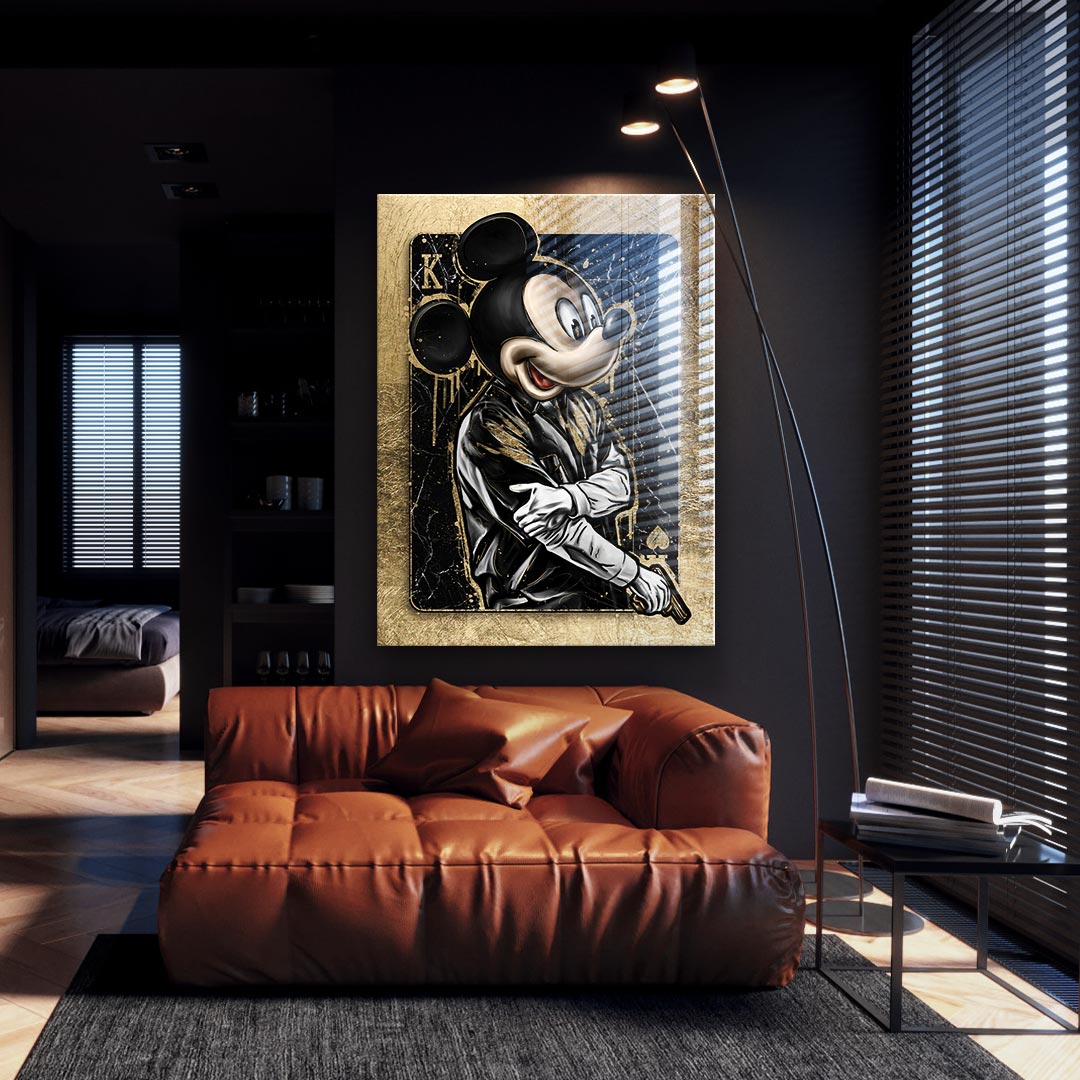 DOTCOMCANVAS 24K Feingold Bild GANGSTER KING - 24K Feingold