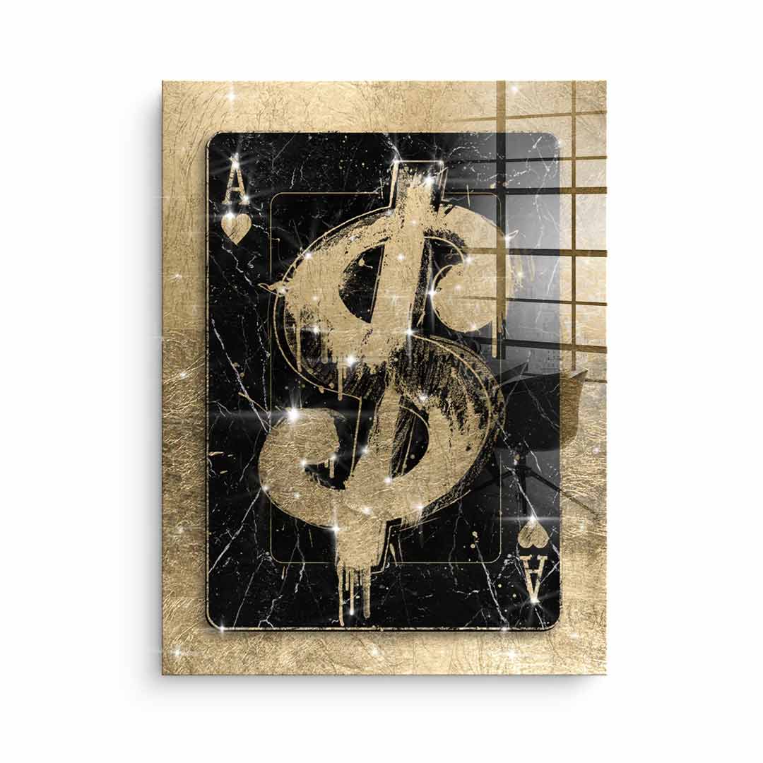 DOTCOMCANVAS 24K Feingold Bild GANGSTER SIGN - 24K Feingold