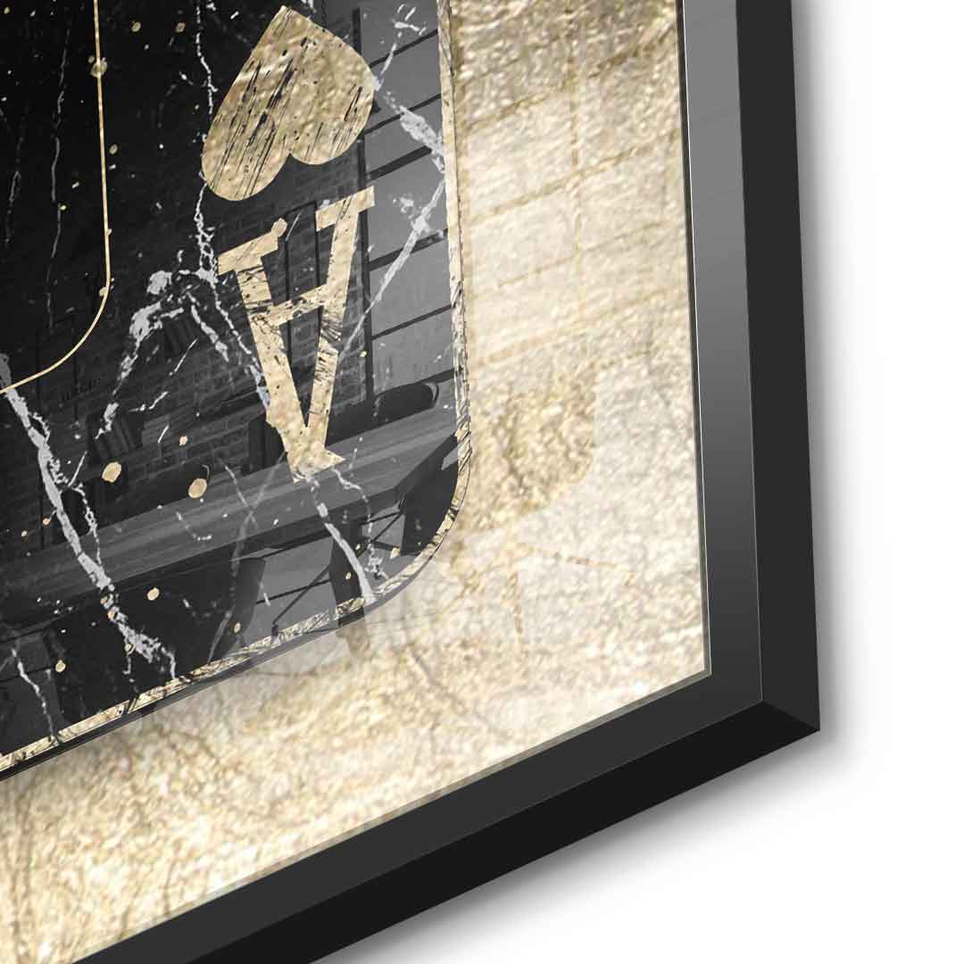 DOTCOMCANVAS 24K Feingold Bild GANGSTER SIGN - 24K Feingold