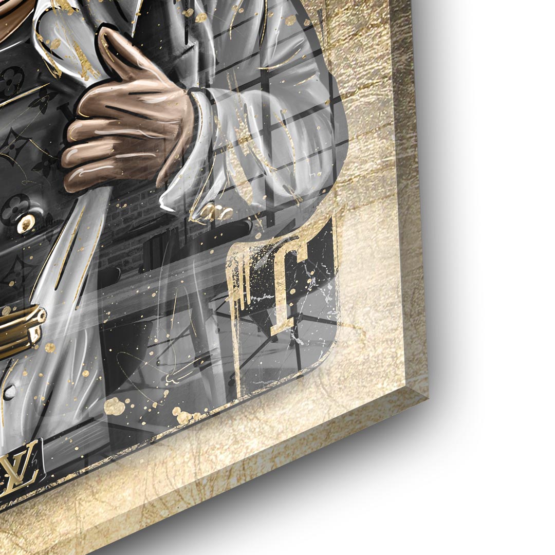 DOTCOMCANVAS 24K Feingold Bild GANGSTER JACK - 24K Feingold