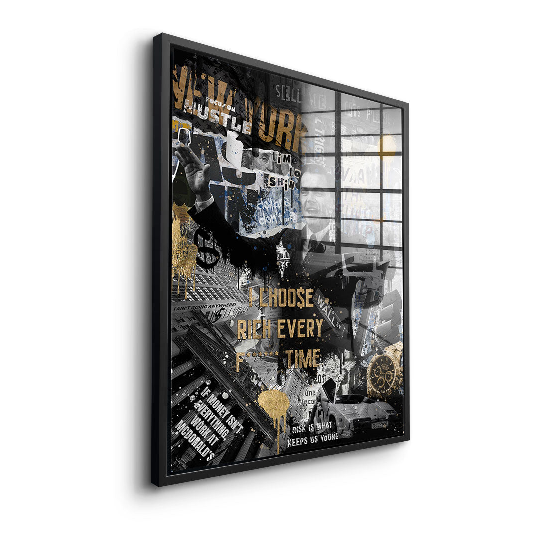 DOTCOMCANVAS 24K Feingold Bild I CHOO$E RICH - 24K Feingold