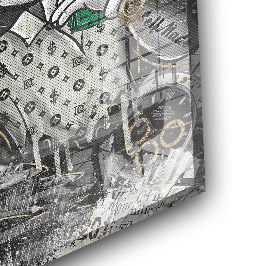 DOTCOMCANVAS 24K Feingold Bild Business Bunny - 24K Feingold | Limited