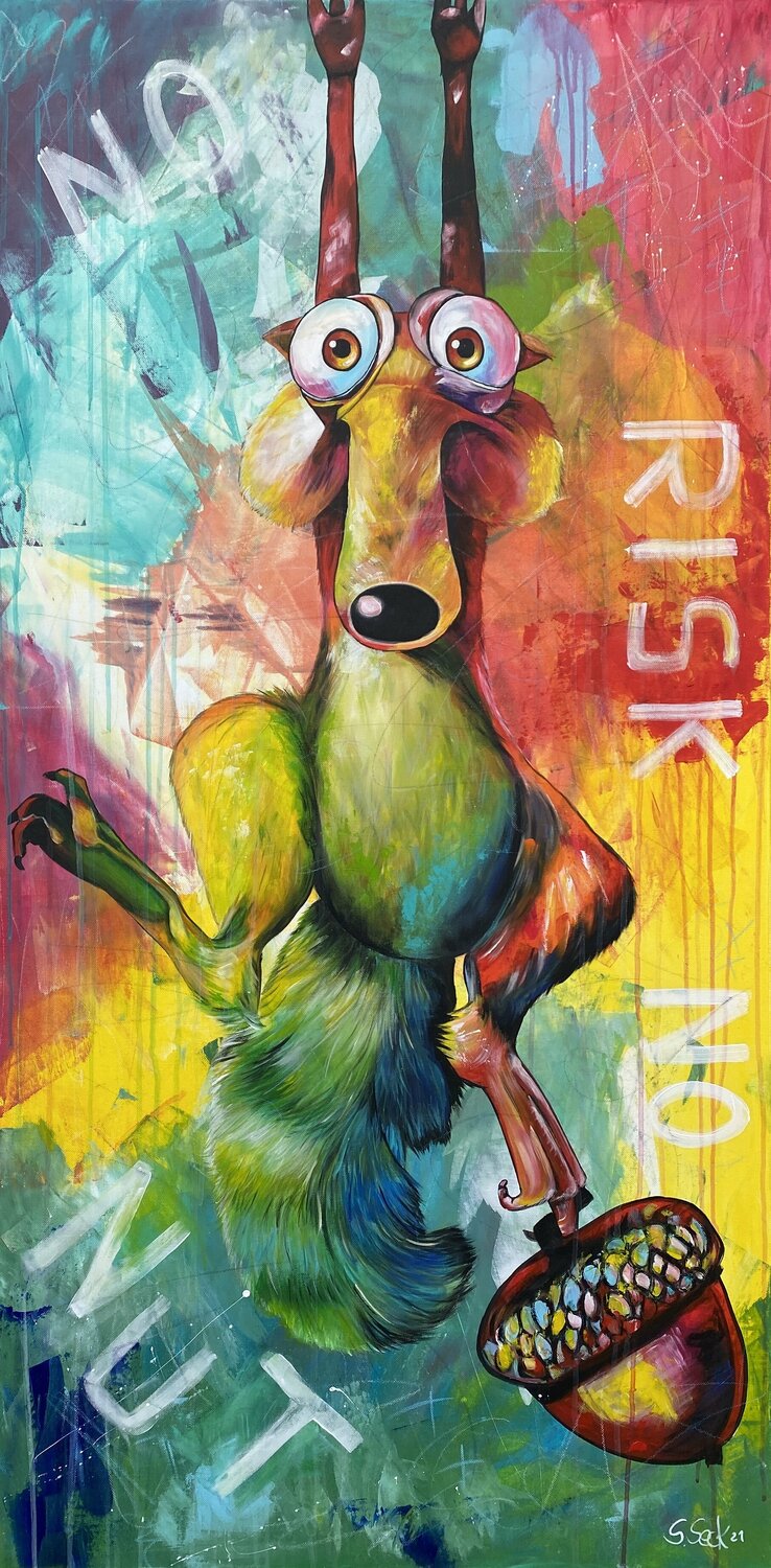 No Risk No Nut – Original-Gemälde von Sabrina Seck