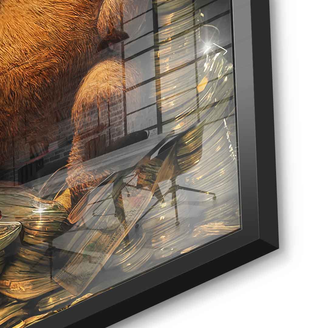 DOTCOMCANVAS 24K Feingold Bild Money Bear - 24K Feingold