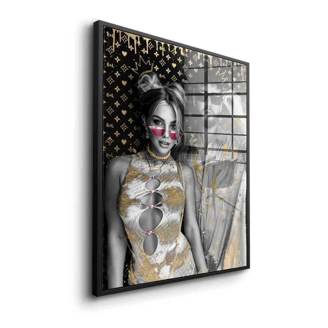 DOTCOMCANVAS 24K Feingold Bild Unikat - Couple Editable Art - 24K Feingold