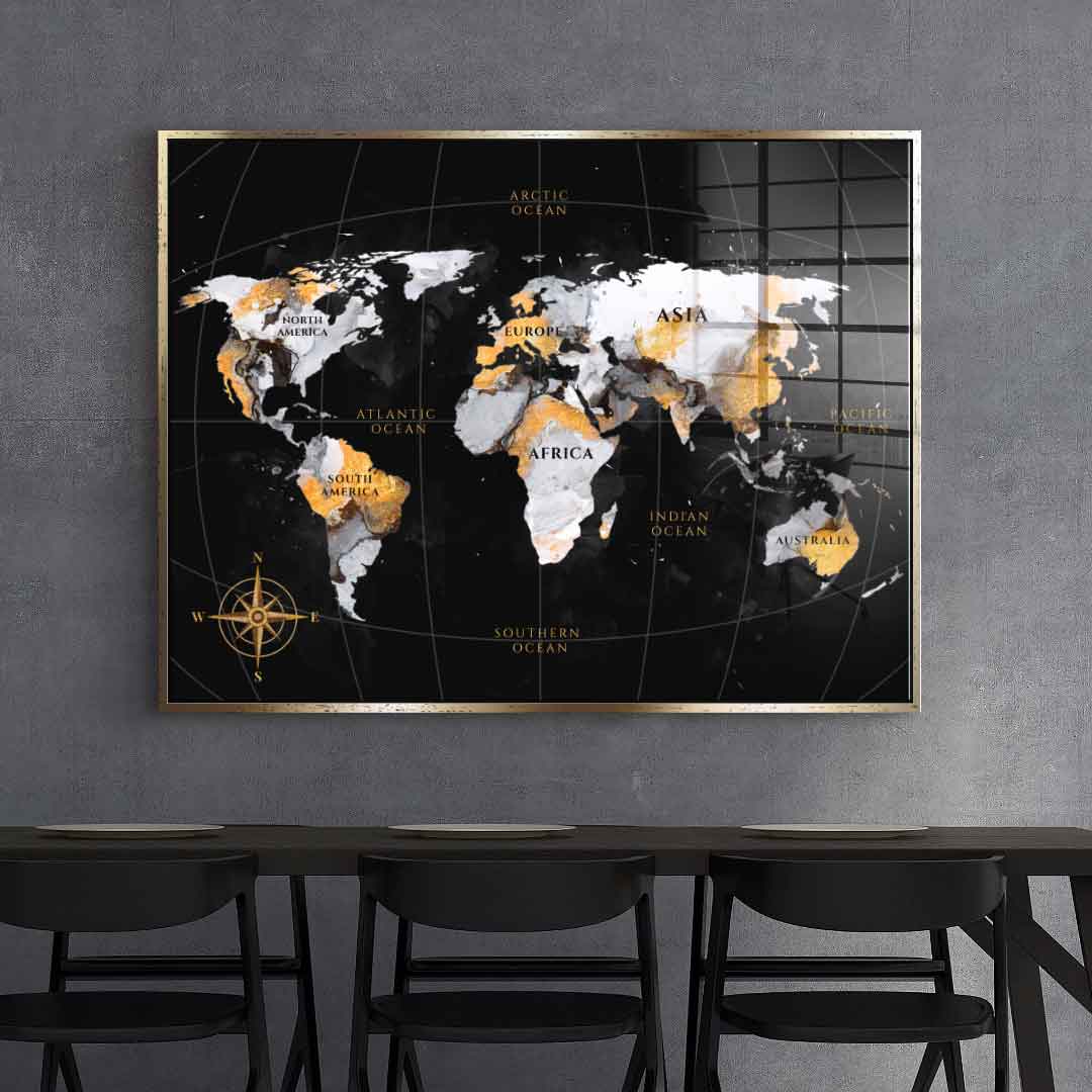 DOTCOMCANVAS 24K Feingold Bild Abstract Country Collection - 24K Feingold