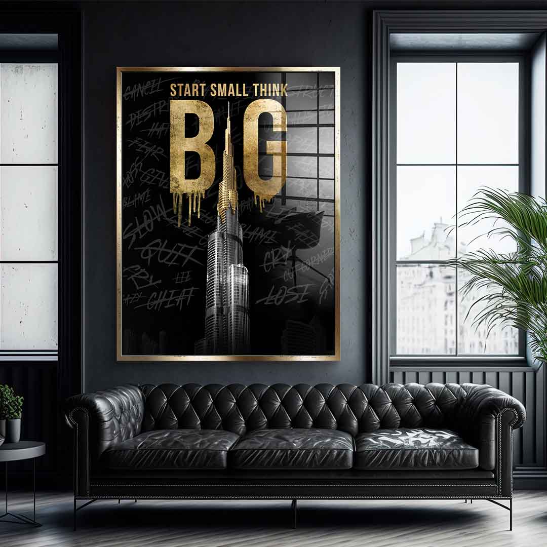 DOTCOMCANVAS 24K Feingold Bild Think BIG #Burj Khalifa - 24K Feingold