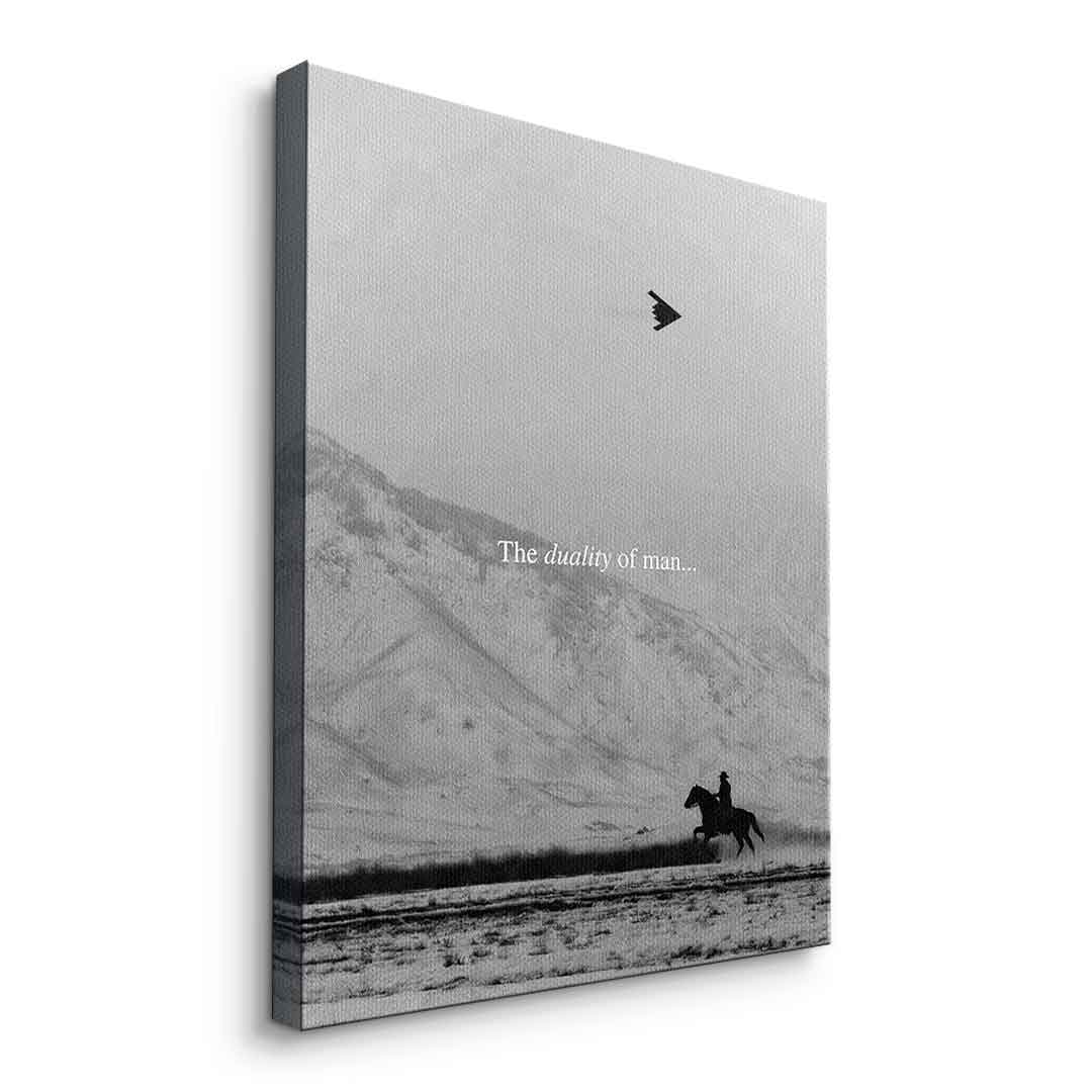 DOTCOMCANVAS® The duality of man Leinwandbild - Hero