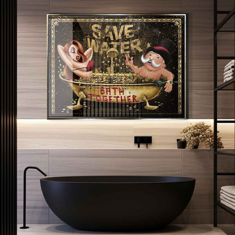 DOTCOMCANVAS 24K Feingold Bild Save Water DCC Edition - 24K Feingold