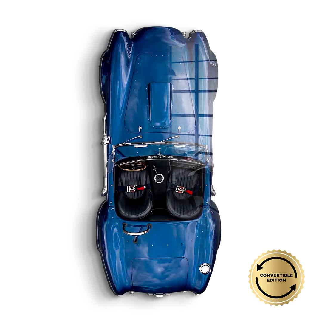 DOTCOMCANVAS Wandskulptur 427 Roadster Full Blue aus Acrylglas, Hochformat