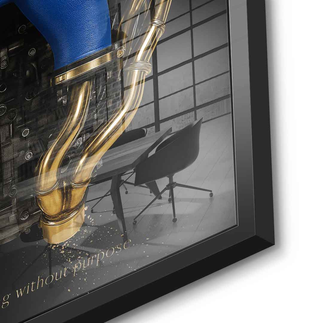 DOTCOMCANVAS 24K Feingold Bild Ford GT Engine - 24K Feingold