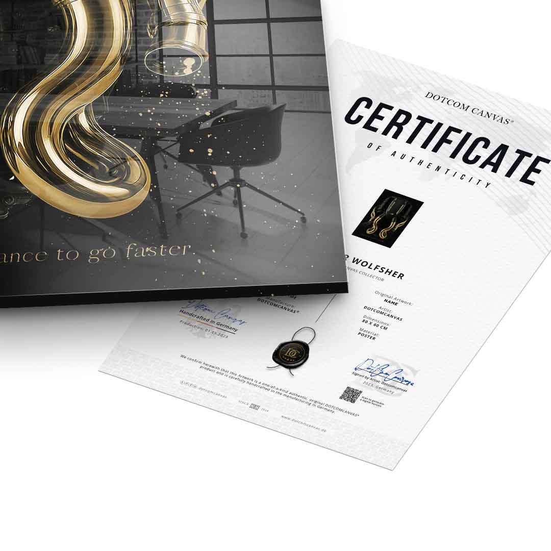 DOTCOMCANVAS 24K Feingold Bild Maclaren Engine - 24K Feingold
