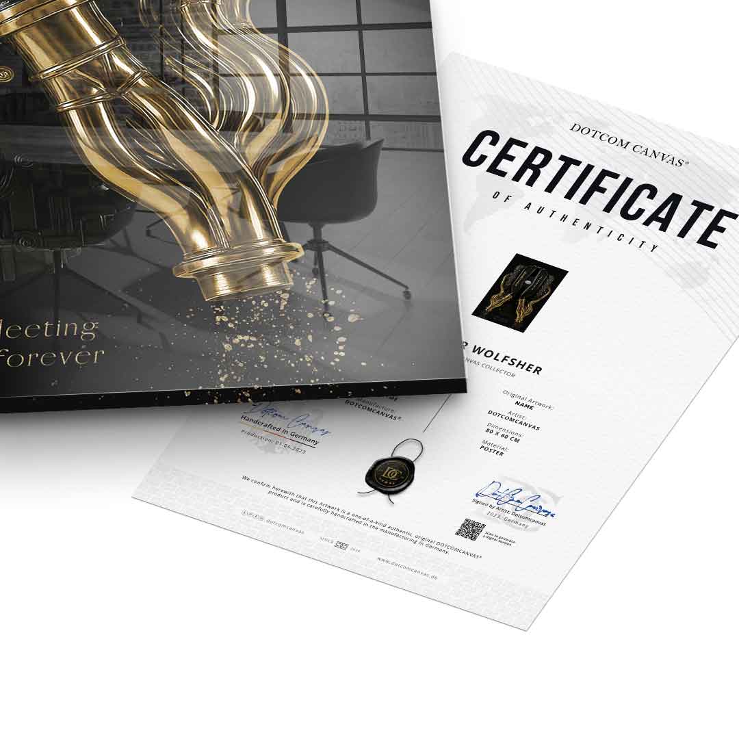 DOTCOMCANVAS 24K Feingold Bild Pagani Engine - 24K Feingold