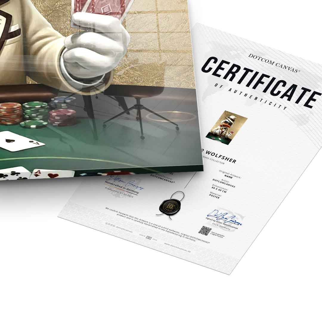 DOTCOMCANVAS 24K Feingold Bild Poker Night - 24K Feingold