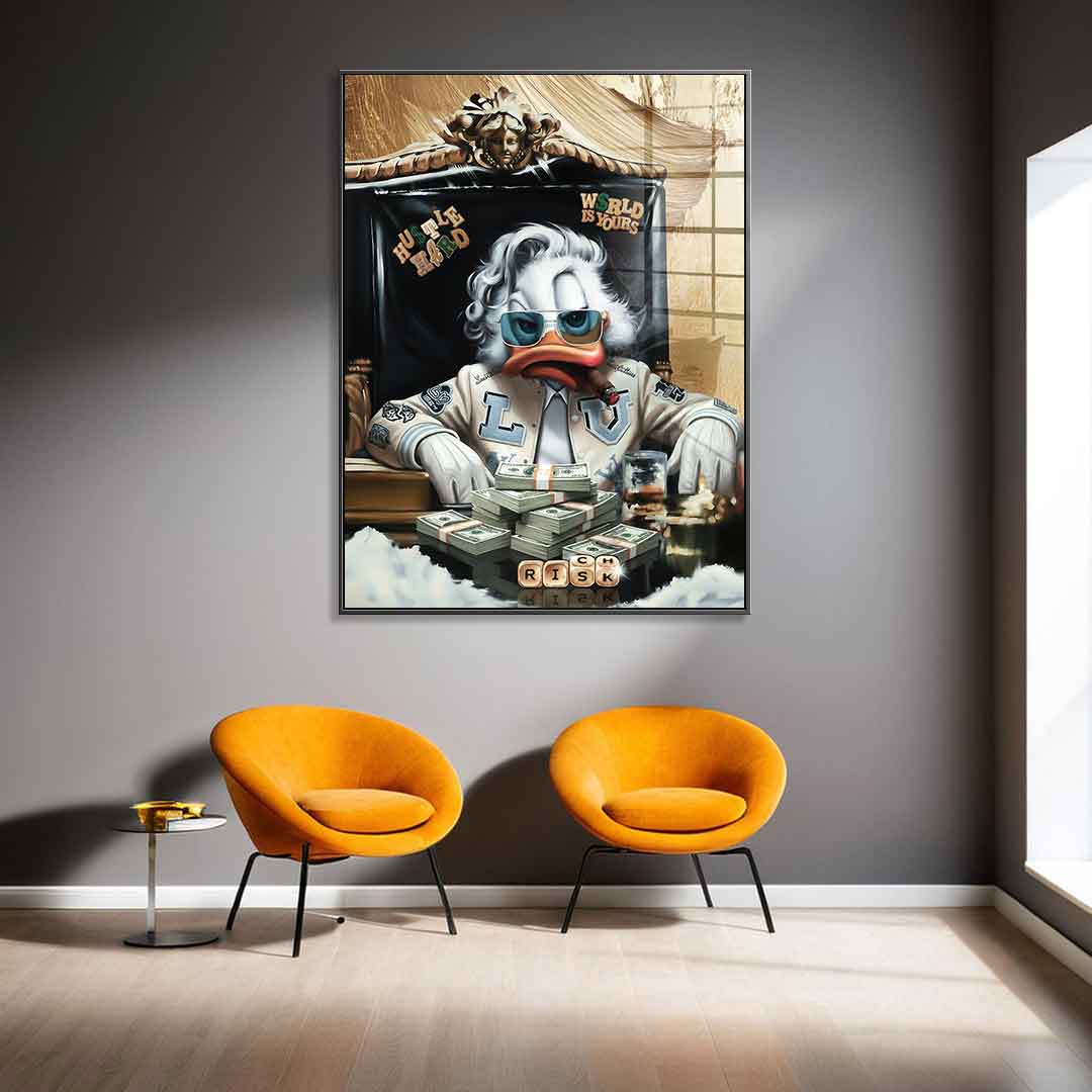 DOTCOMCANVAS 24K Feingold Bild Scarface Duck - 24K Feingold