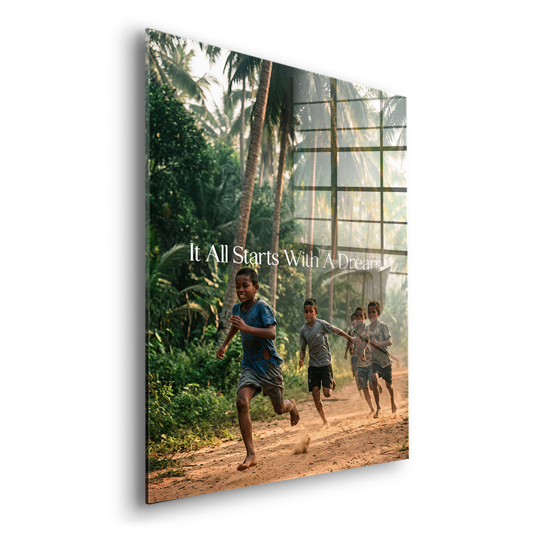 Dream Track and Field Acrylglas Seitenansicht Ohne Rahmen